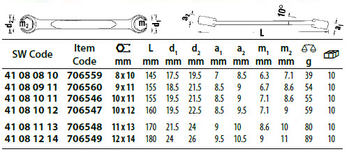 Stahlwille 6 Point Flare Nut Spanner Angled Range Sizes